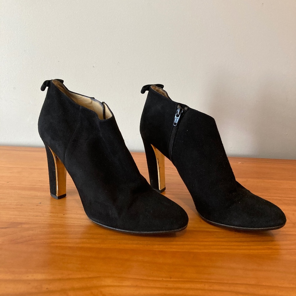Kate Spade, Netta Black Suede Ankle Boot, Size 10